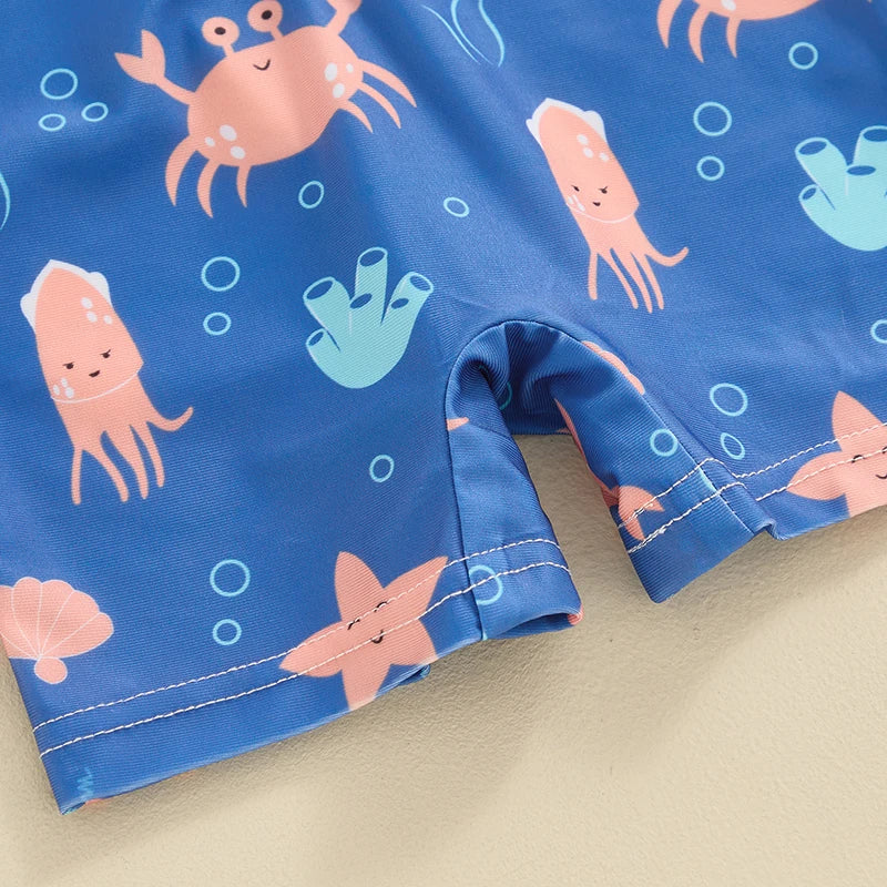 Under-the-Sea Fun – Toddler Boys Rash Guard Swimsuit!